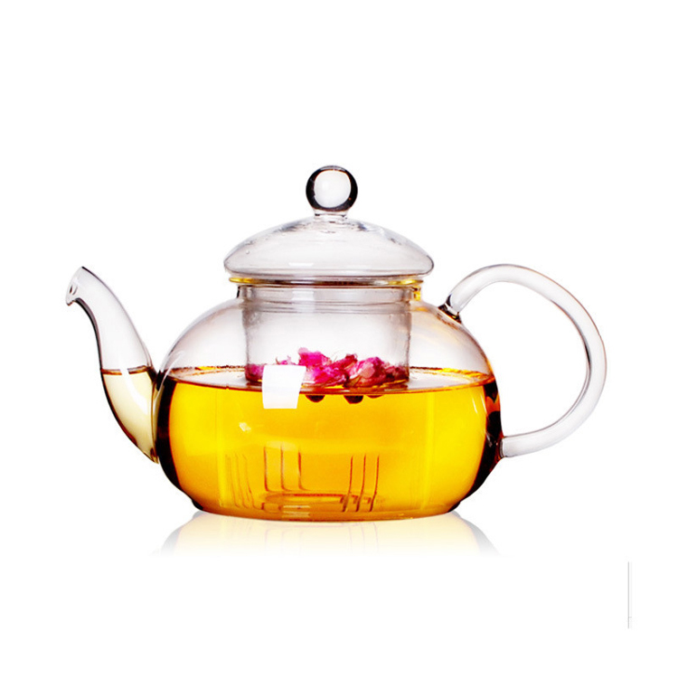 Bobopai Clear High Borosilicate Glass Tea Pot with Removable Stainless Steel Infuser Heat Resistant Loose Leaf Teapot Microwavable and Stovetop Safe Tea Set 