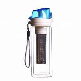 Promotional 500ml Glass Water Bottle With filter