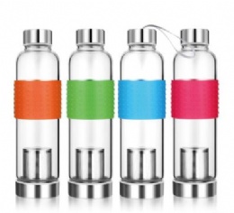 Promotional 500ml Glass Water Bottle With filter