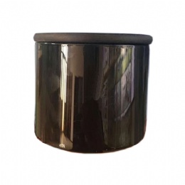 borosilicate glass food jar with wooden lid--j10